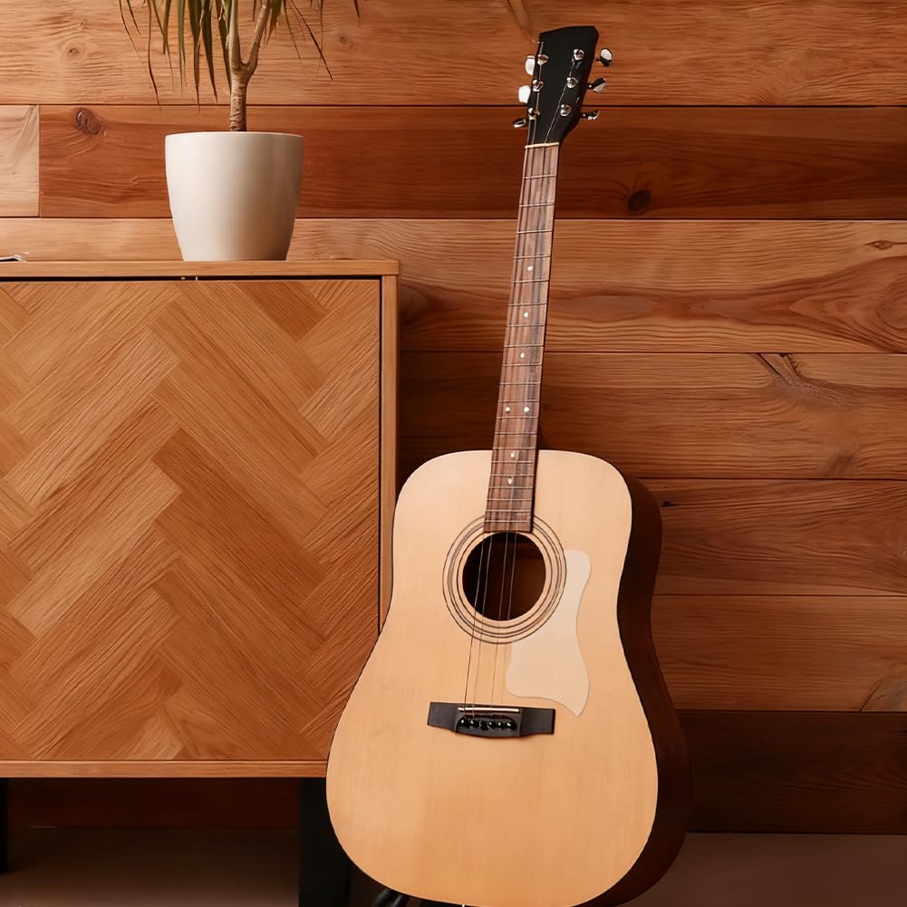 SUPERFINDINGS 4 Pezzi 2 Stili Chitarra Acustica Pickguard Trasparente Anti Graffio Piatto di Protezione Autoadesivo Pickguard Protezione per Graffio per Parti di Ricambio Chitarra