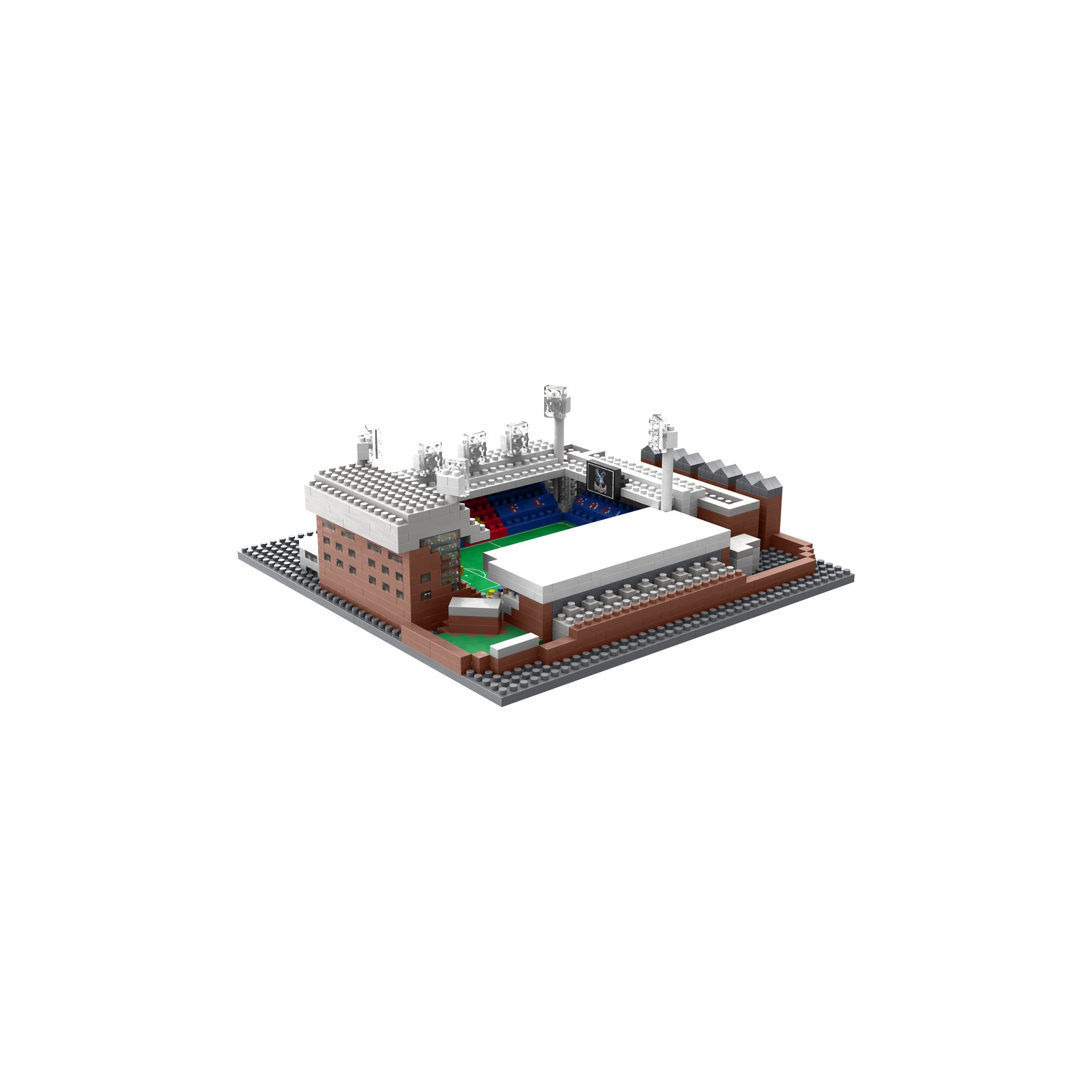 FOCO Officially Licensed Crystal Palace FC Selhurst Park 3D Bricks Mini BRXLZ Football Stadium Construction Set - Premier League Model - 990 Pieces - Ages 12+ - Sports Merchandise