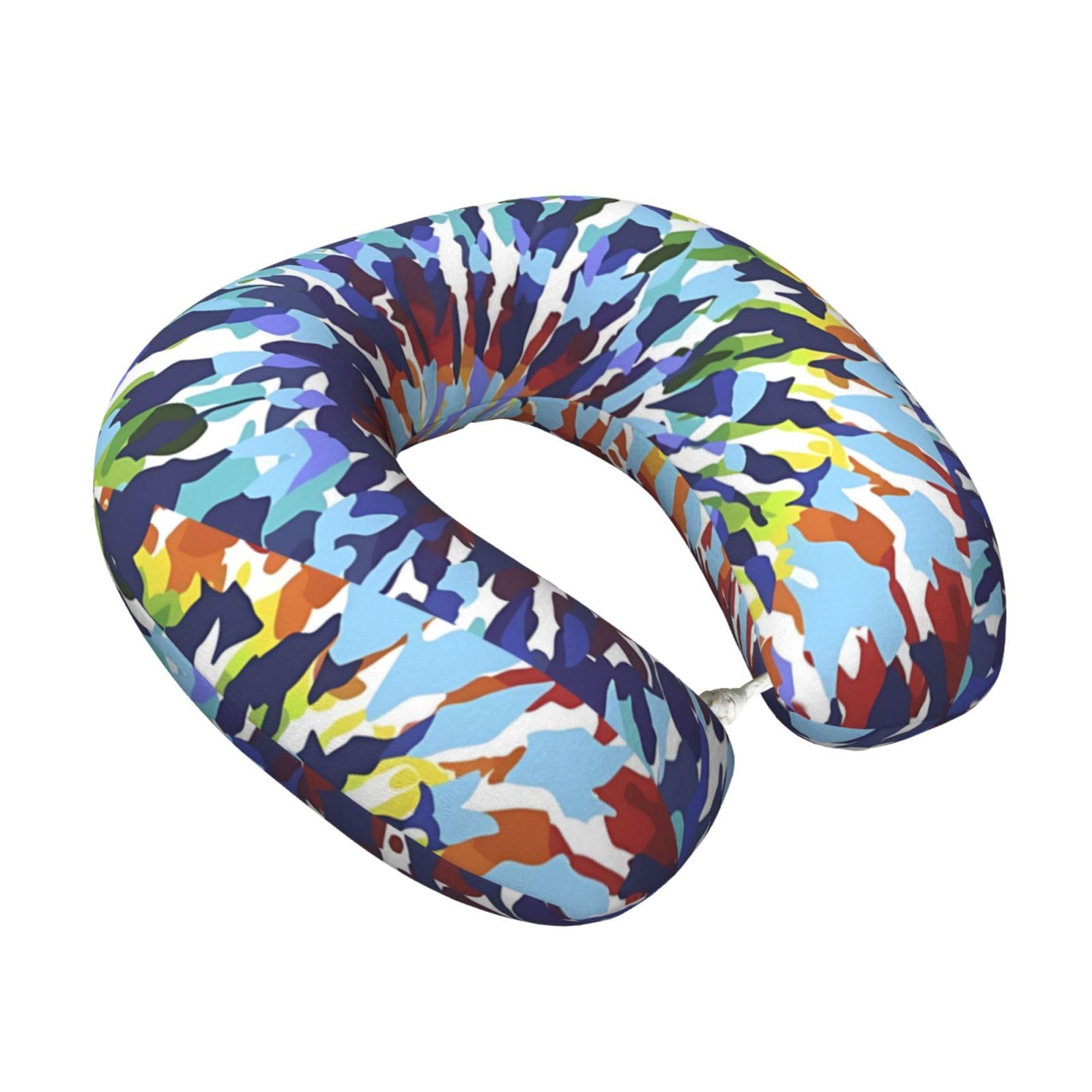 LKYMOH Trippy Tye Dye, Travel Neck Pillow U-Shaped Memory Neck Support Soft Comfortable With Washable Cover For Airplane Car Traveling and Office