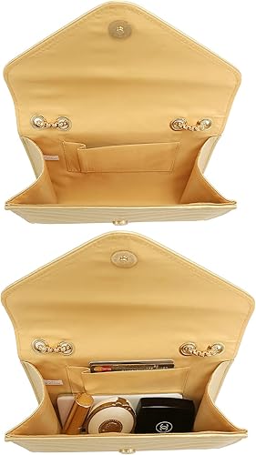 Miniatura 5 de Dasein Bolsos cruzados acolchados pequeños para mujer elegante bolso de noche de diseñador bolsos de mano y bolsos con cadena para el hombro