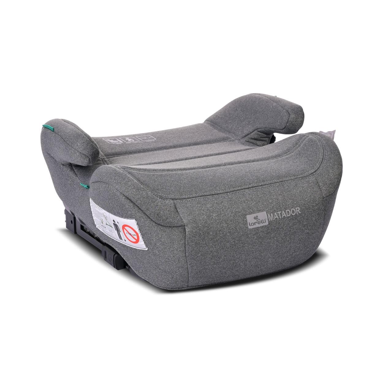 Lorelli i-Size Matador fotelik dziecięcy (125-150cm), Isofix, podłokietniki, kolory: szary