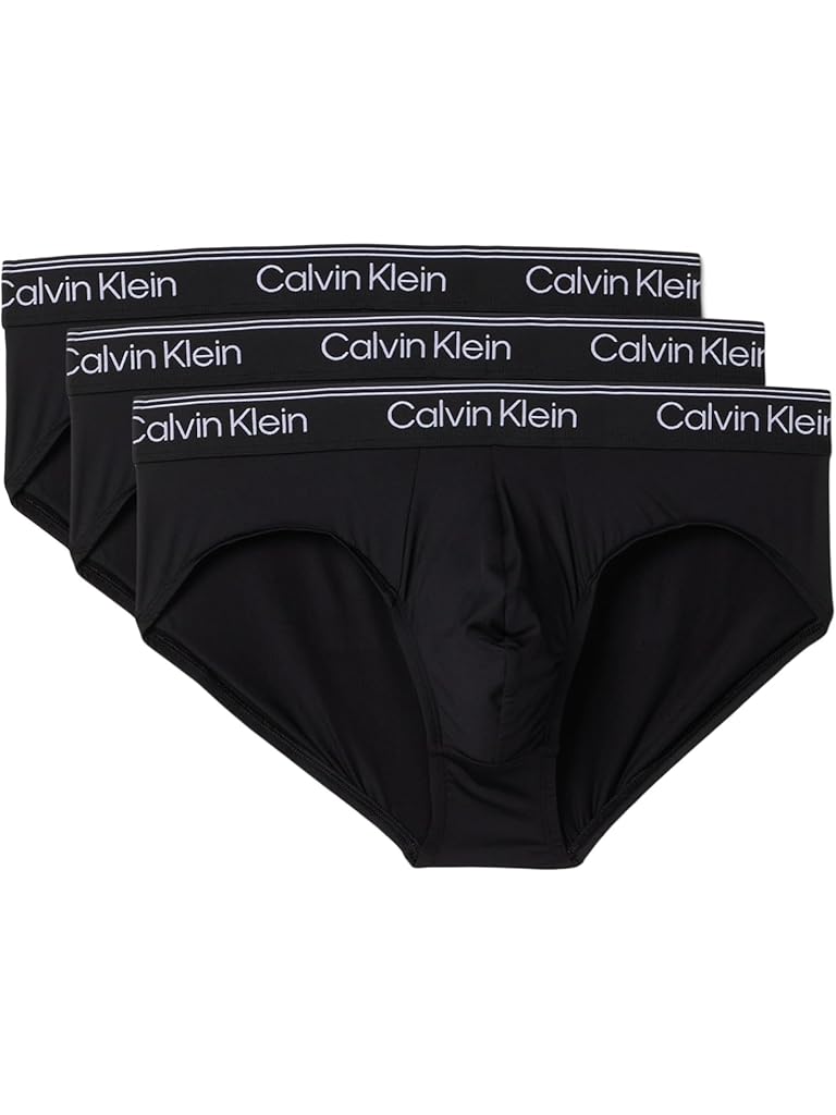 Black Calvin Klein Micro Stretch 3-Pack Hip Brief