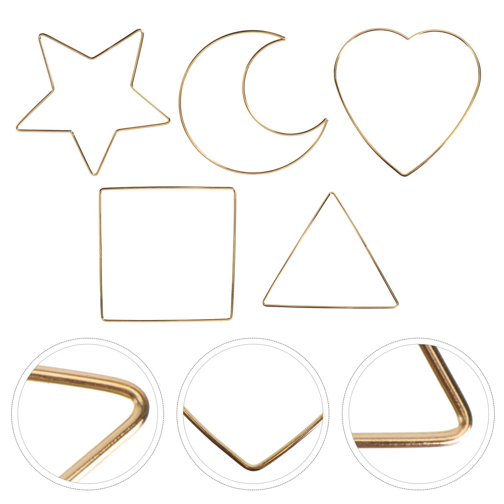 Cabilock Dreamcatcher Frame Pendant Set 5pcs Handmade Iron Pendants Wreath Making Supplies for Decor