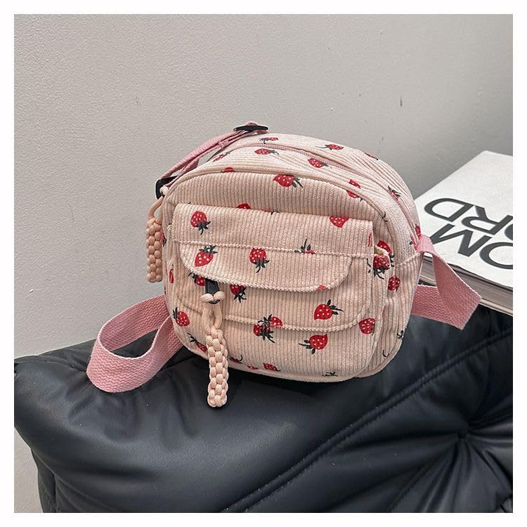 Bolso Tote de Pana Rosado para Mujer miniatura 2