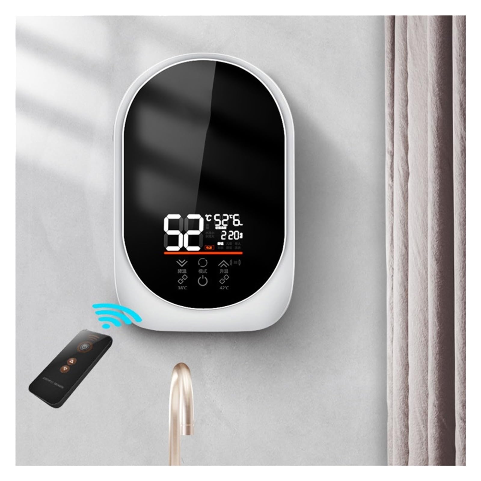 Scaldabagno Elettrico Istantaneo Senza Serbatoio Da 6000 W Termostato Bagno Riscaldatore A Induzione Smart Touch Riscaldatori Elettrici Doccia Veloce E Comodo
