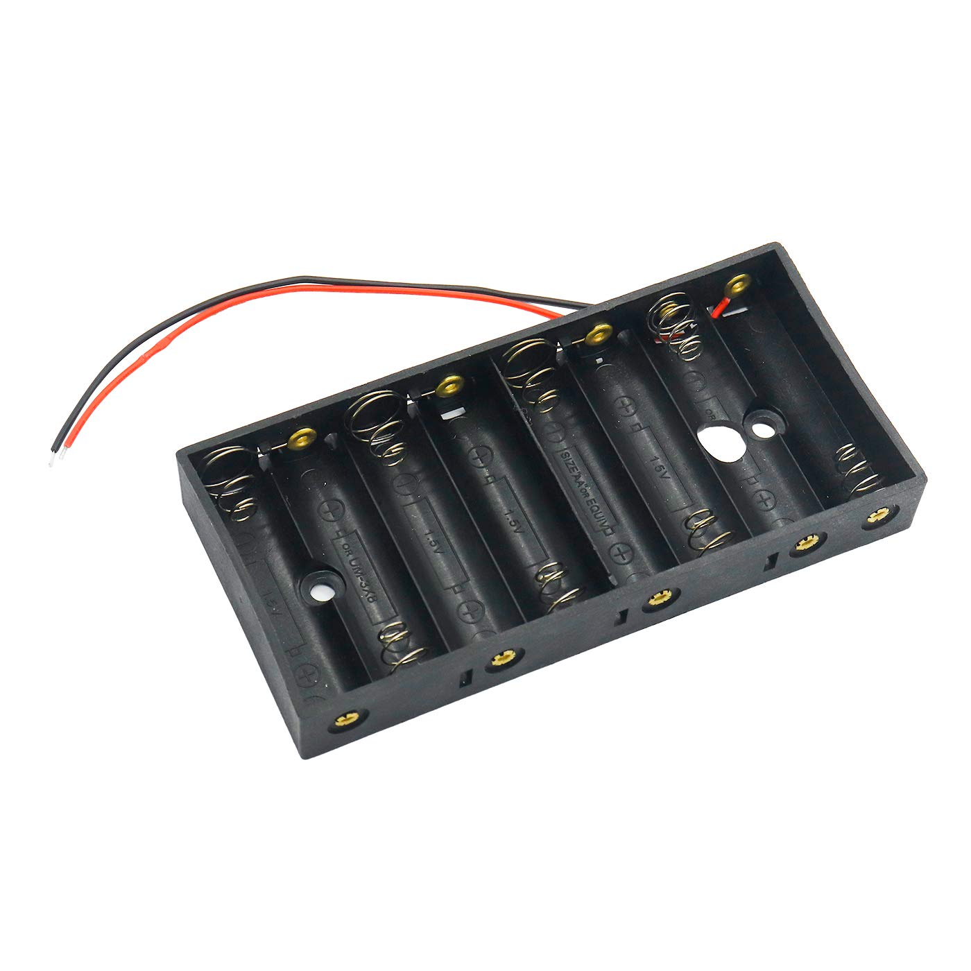 Electronic Spices PACK OF 1 Plastic 8 X 1.5V AA CELL Battery Holder 12V Case With Lead Wire 8 SLOTS-picture-27