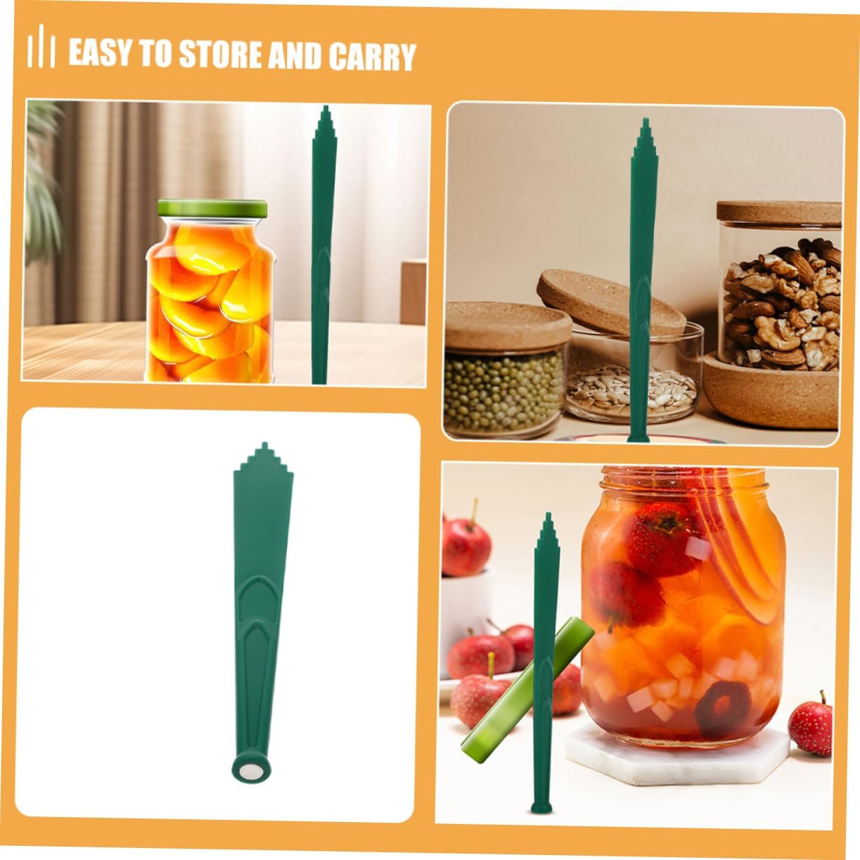 2pcs Canning Tools Bubble Remover and Canning Stick Measurer for Home Canned Food Preparation Compact Design for Easy Storage and Use