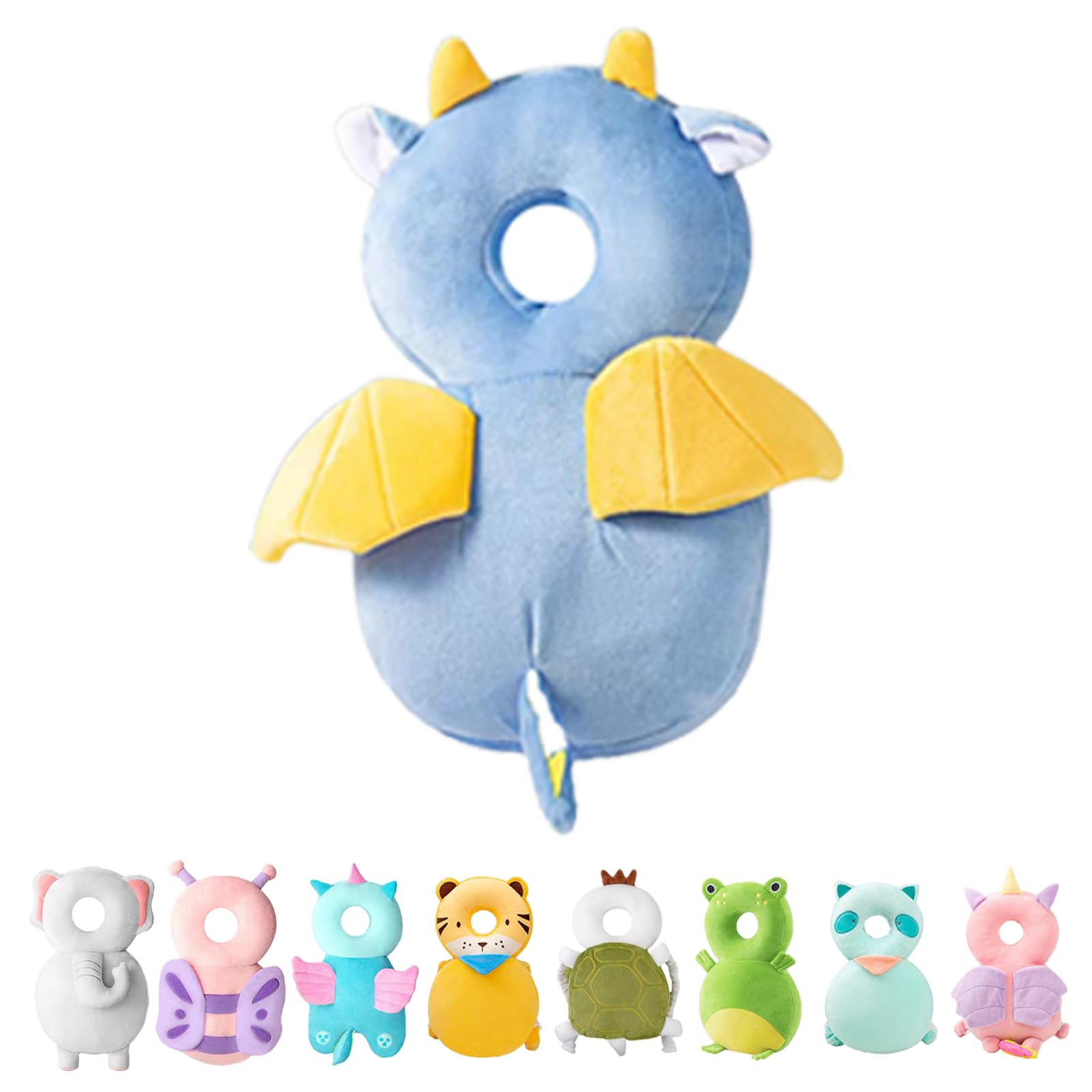 Generic Baby Head Protector Backpack Toddler Baby Protection Backpack，baby head protector backpack for Walking & Crawling(Plush Dragon), 7.87×12.99 Inch