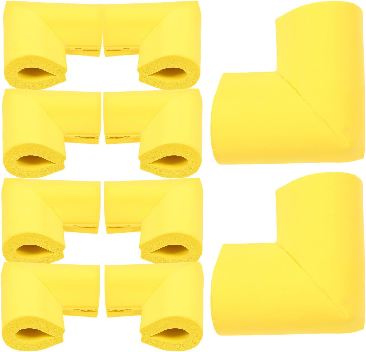 50pcs Table Corner Protectors Furniture Corner Guards Safety Edge Bumpers Yellow Soft Cushion Covers for Childproofing Glass Tables