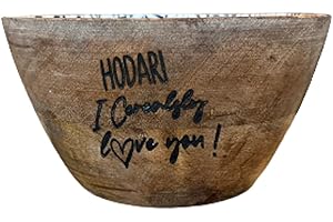 Personalized "I Cerealsly Love You!" Boho Wooden Shaker Bowl