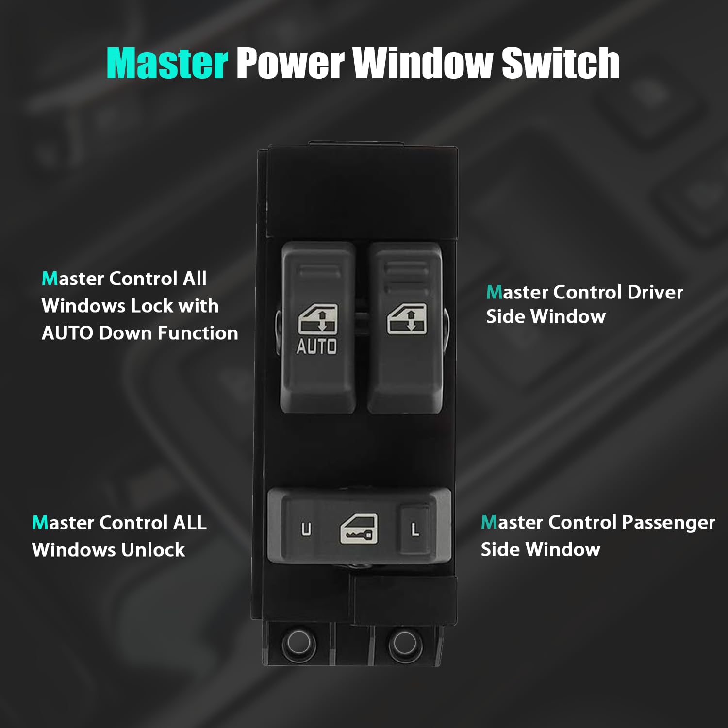 2000 Gmc Power Window Switch Master Power Window Switch For 2000-2002 GMC & Chevy Trucks (2 Door) – Direct Fit, Lifetime Warranty Driver Door Master Window Control Switch Replacement - Foto 12