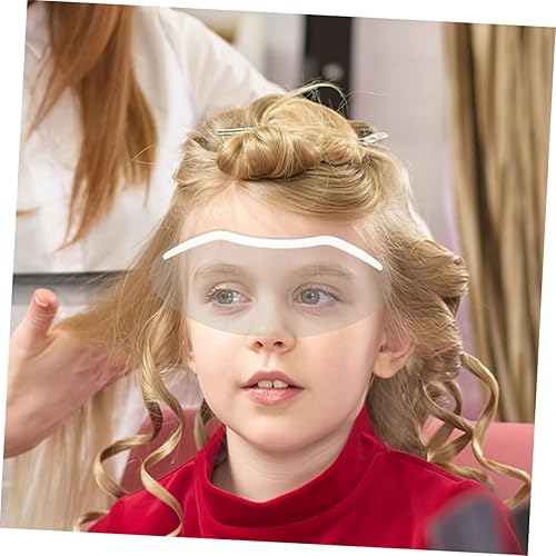 Miniatura 5 de 30 protectores faciales de peluquería para uso en salones, máscaras faciales adhesivas para corte de pelo y teñido de cabello para protección de