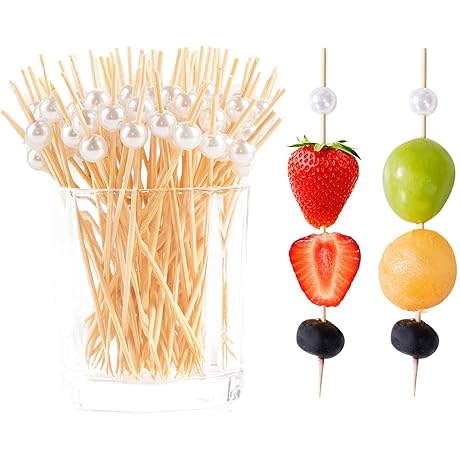 200 Pcs Cocktail Picks, 4.7 Inch Toothpicks for Appetizers Long Cocktail Appetizer...