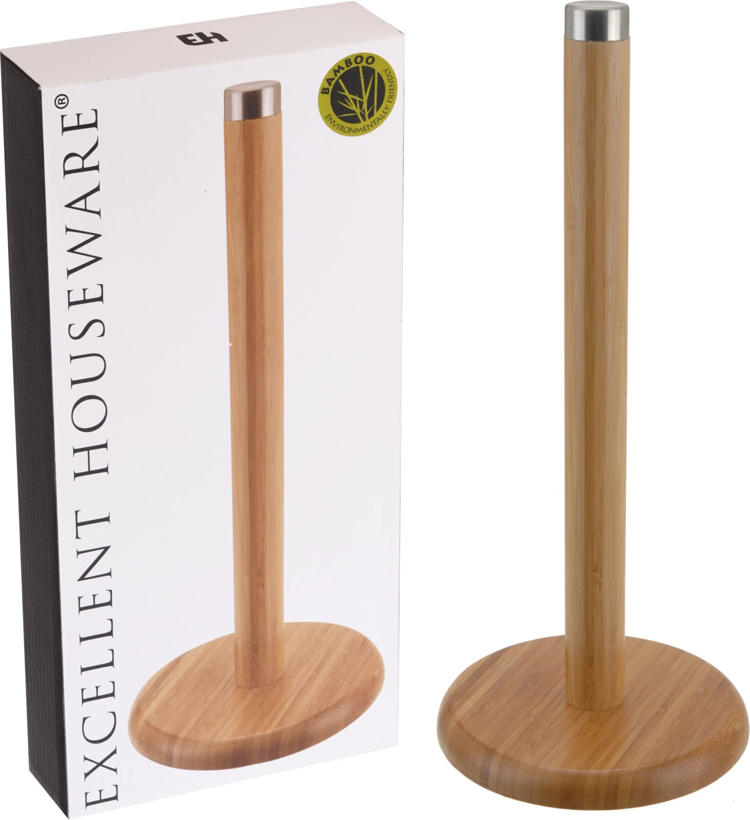 ABRUS Bamboo Kitchen Roll Holder – Kitchen Gadget For Home – Lightweight And Scratch-Resistant.