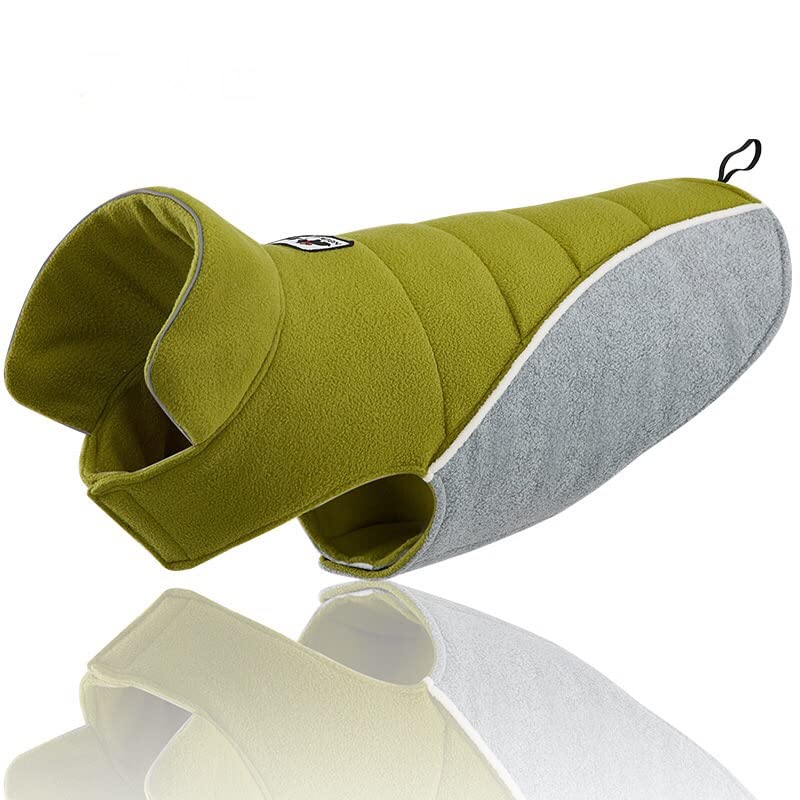 KUTKUT Reversible Dog Fleece Vest, Reflective Dog Winter Coat Outdoor Jacket, Soft 2 in1 Cold Weather Dog Coat Warm Pet Apparel Puppy Clothes for Large Dogs (Green, 3XL Chest: 72cm - 76cm) (B0BFFLLWMB) Amazon Price History, Amazon Price Tracker