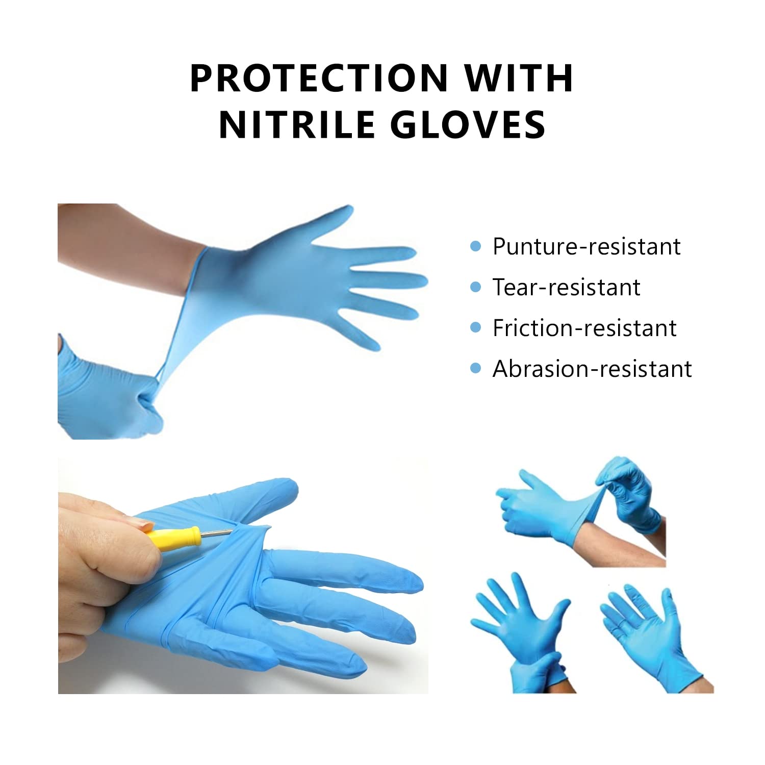 Nationwide Paper Professional Nitrile Powder Free Multi-Purpose Gloves, Disposable, Extra Strong - Image 4