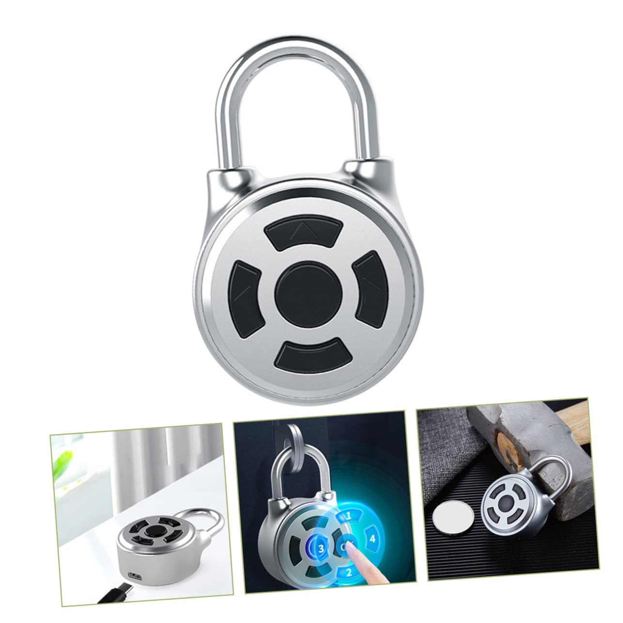 NUOBESTY 3 Pièces le mot de passe portable bagage Cadenas clé verrou porte serrures avec boutons Verrouillage électronique du casier de casier serrures de valise Alliage de zinc