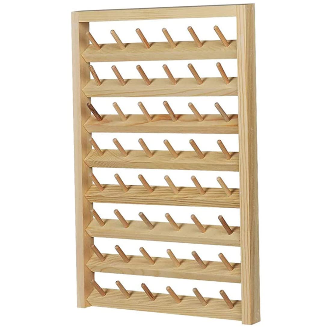 Porte-fil 48 bobines support mural de bobine de fil à coudre en bois
