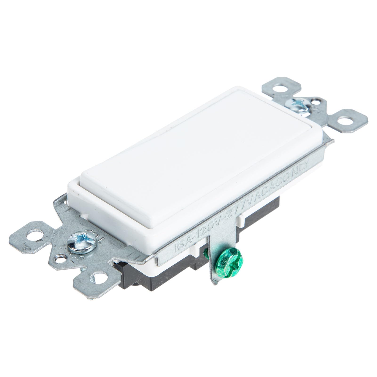 HOMOCONO 3 Rocker Socket Interrupter for Lamp Interrupter for LED Light Switch Switches Wall Switch Single Pole Decora Switch Rocker Light Electrical Light Circuit Breaker PC White