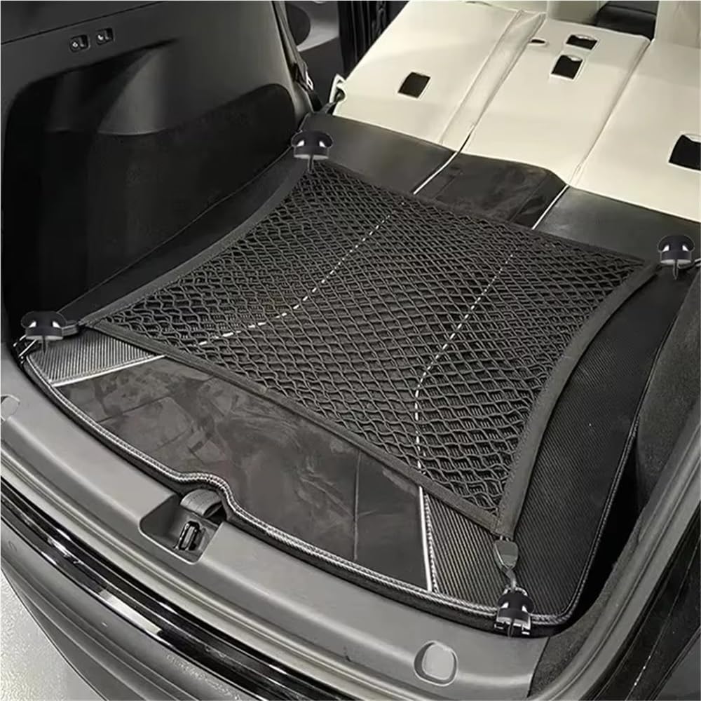Rete Elastica per Bagagliaio Posteriore Auto Organizer per A Doppio Strato per Model Y Rete Portaoggetti Tasca Organizer