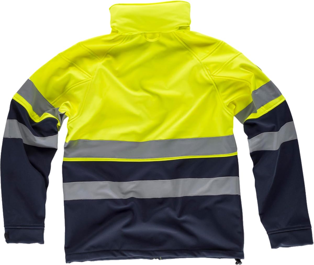 WORKTEAM Chaqueta Softshell Trabajo Alta Visibilidad Repelente al Agua Corta Vientos y Térmica, Unisex