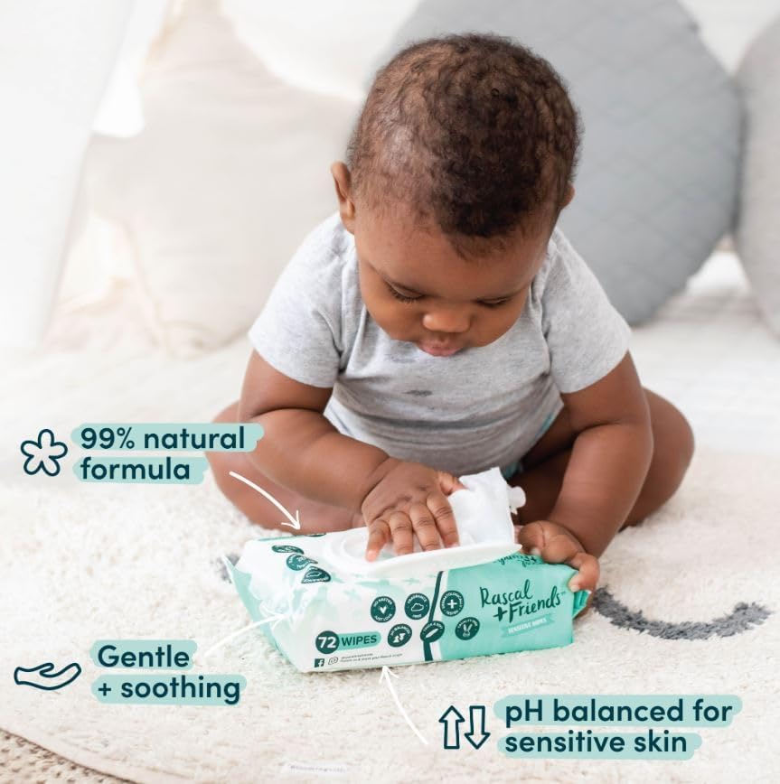 Rascal + Friends Sensitive Baby Wipes (648)