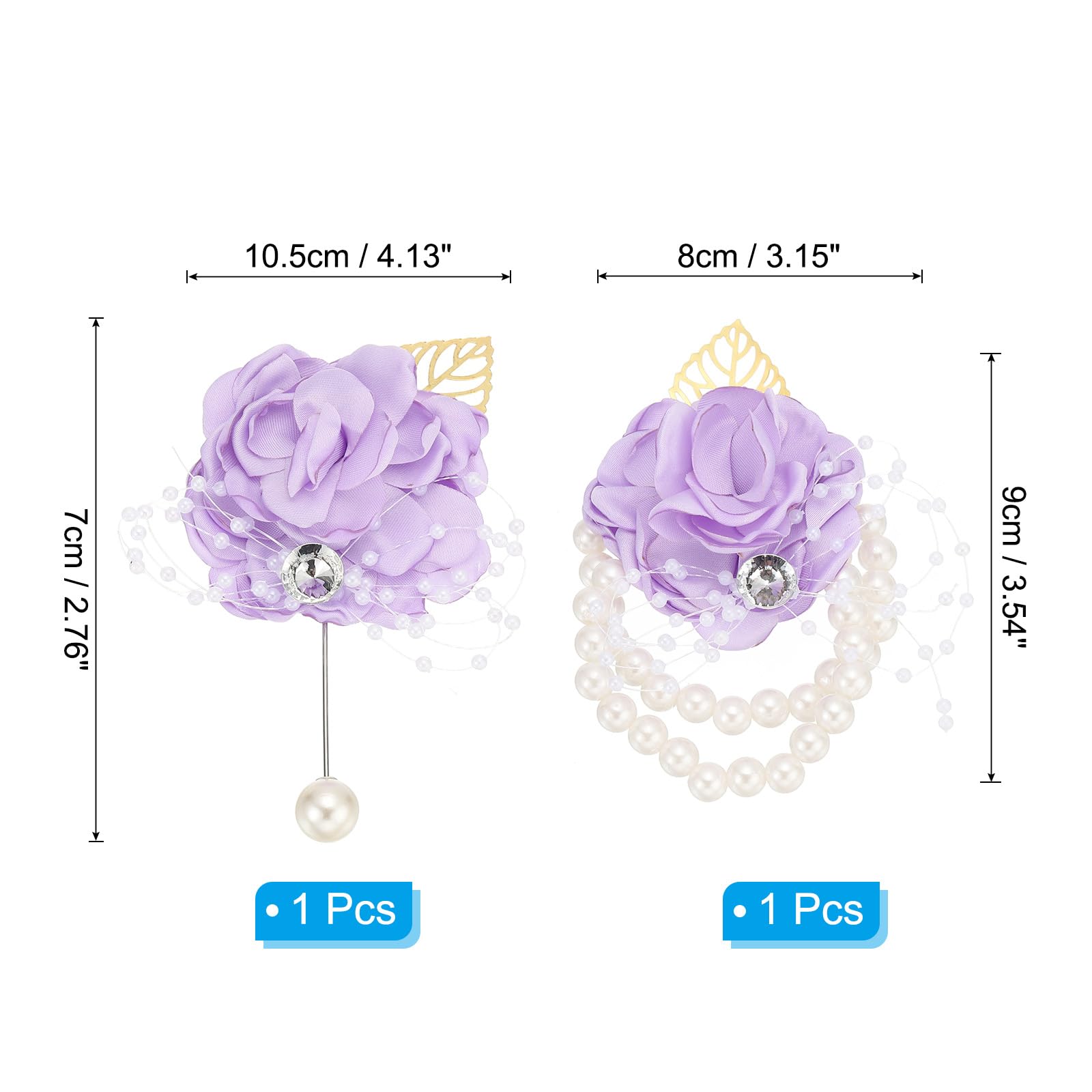 PATIKIL Rose Bridesmaid Wrist Flower Corsage - Image 2