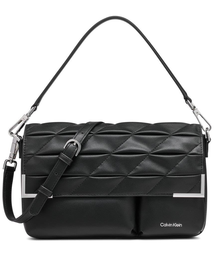 

                                                    Calvin Klein Mica Organizational Flap Demi Shoulde