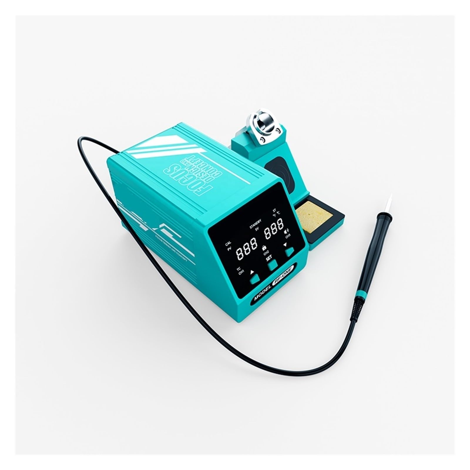 Kit stazione saldante con display digitale Stazione di saldatura con impugnatura SMD for PCB BGA for saldatore intelligente for riparazione a scheda madre del telefono saldatura elettronica T12 Riscal