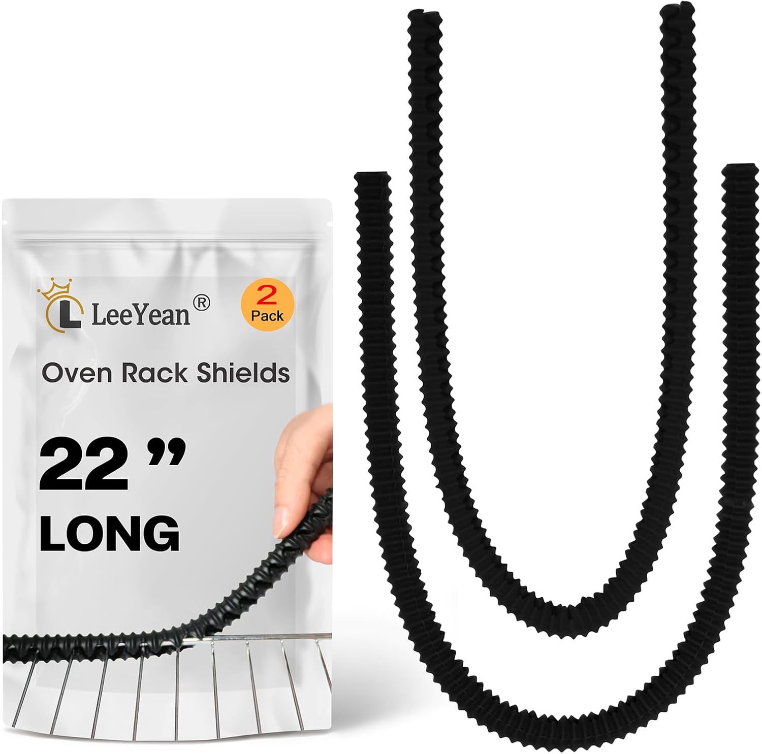 Extra Long Oven Rack Shields 22 Inch, 2 Pack Heat Resistant Oven Guards for Racks