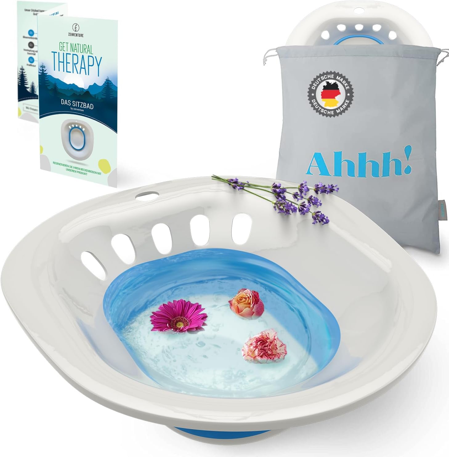 ZENVENTURE Sitzbadewanne Erwachsene faltbar Premium Sitzbad für