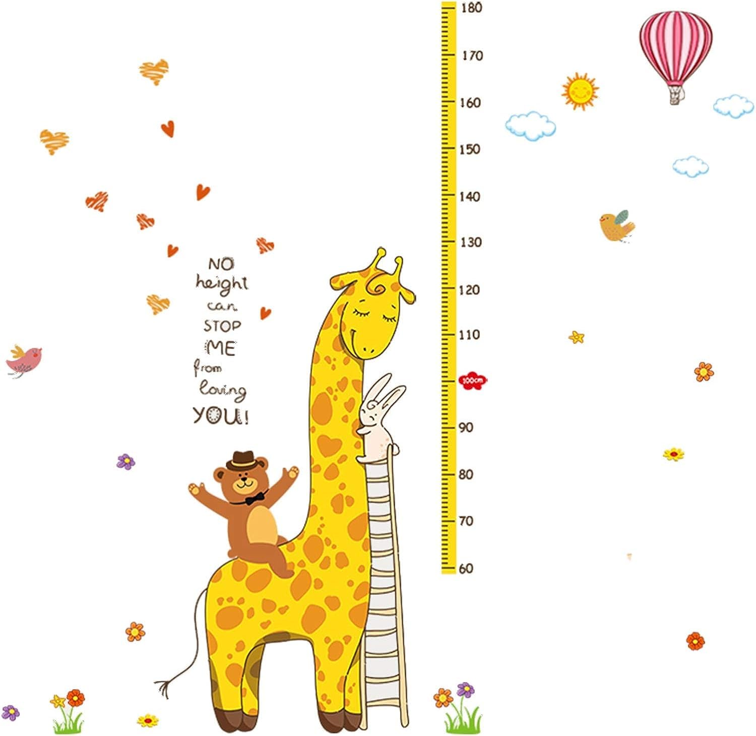 Toise murale girafe pour décorer la chambre bébé et suivre sa croissance