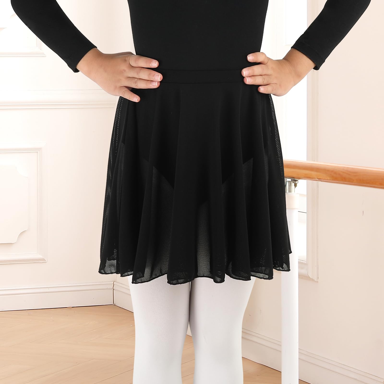 Falda de Ballet para Niñas Malla Elástica Faldas de Danza