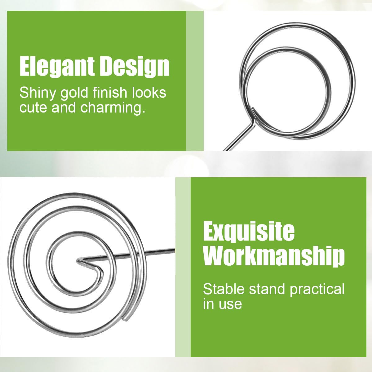 Paquete de 24 soportes para números de mesa de 8.75 pulgadas, soporte simple para tarjetas de mesa, delicado soporte para tarjetas de nombre de mesa, soporte reutilizable para notas de mesa para