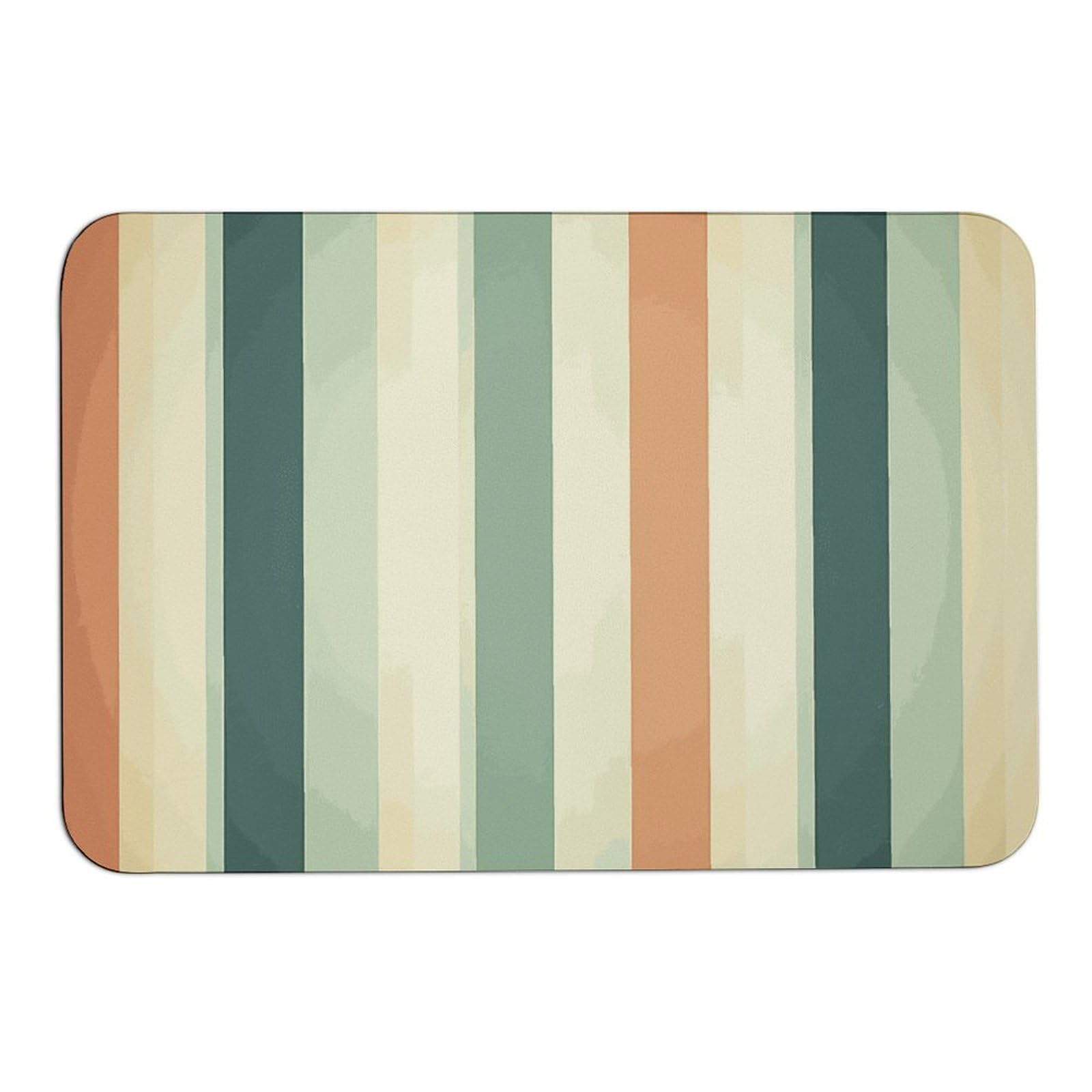 Tapis de boue de diatomée absorbant l'eau et antidérapant à rayures rétro pour entrée