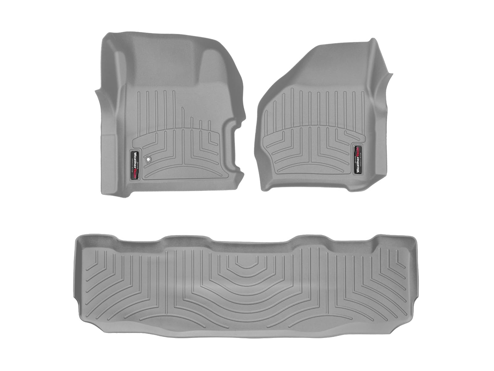 WeatherTech Custom Fit FloorLiners for Ford Super Duty - 1st & 2nd Row (461251-460022), Grey