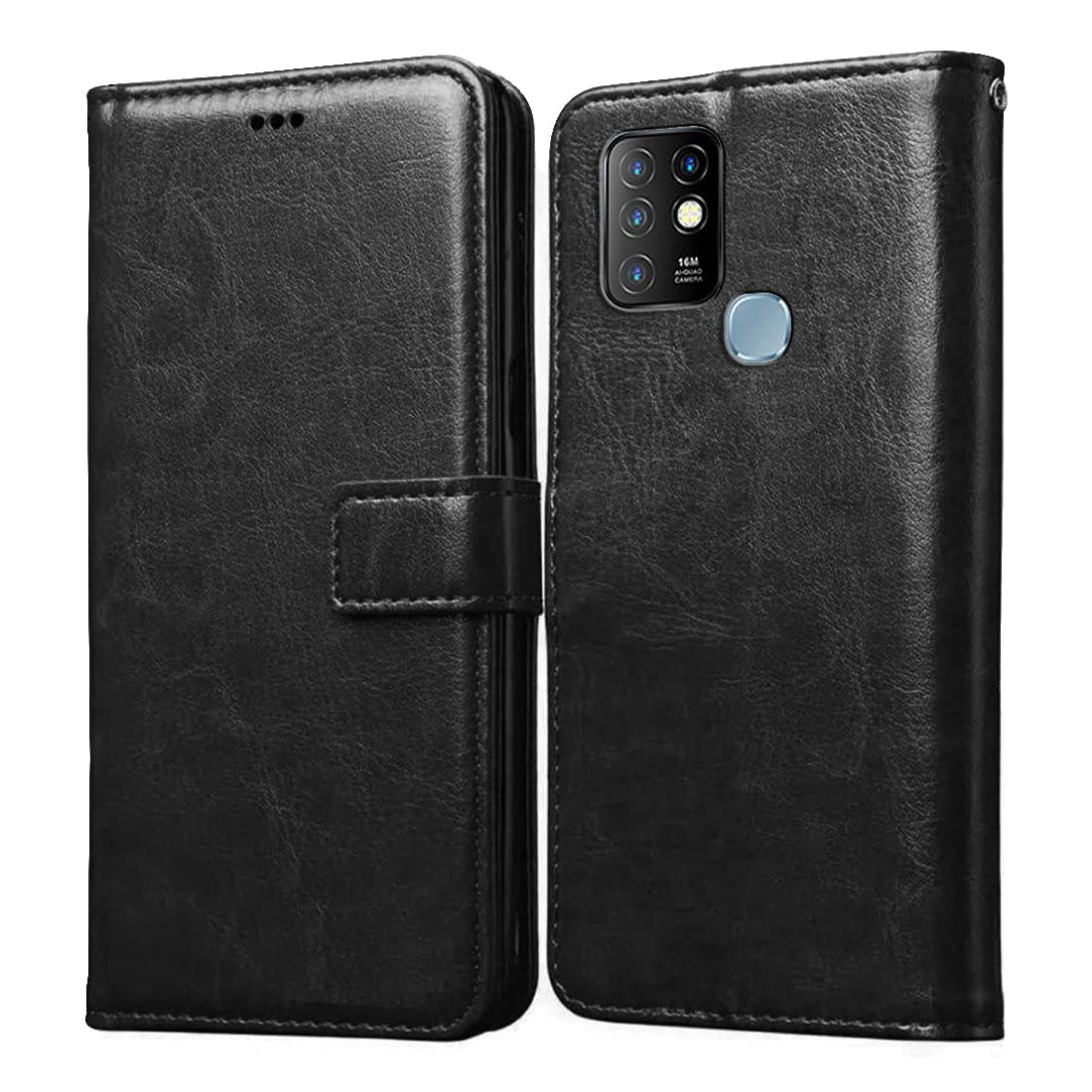 Amazon Brand - Solimo Flip Leather Mobile Cover (Soft & Flexible Back case) for Infinix Hot 10 (Black) (B08W58MBBY) Amazon Price History, Amazon Price Tracker