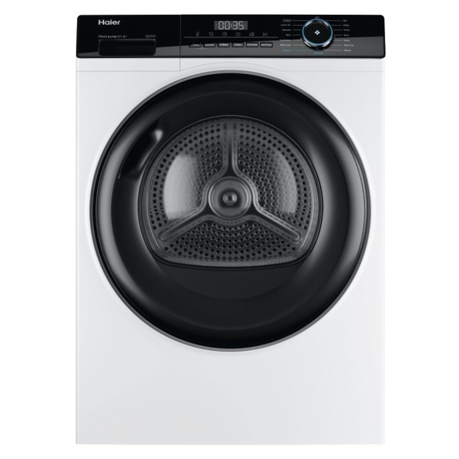Haier HD80-A2939 Freestanding Heat Pump Tumble Dryer, 8kg Load, White [Energy Class A++]