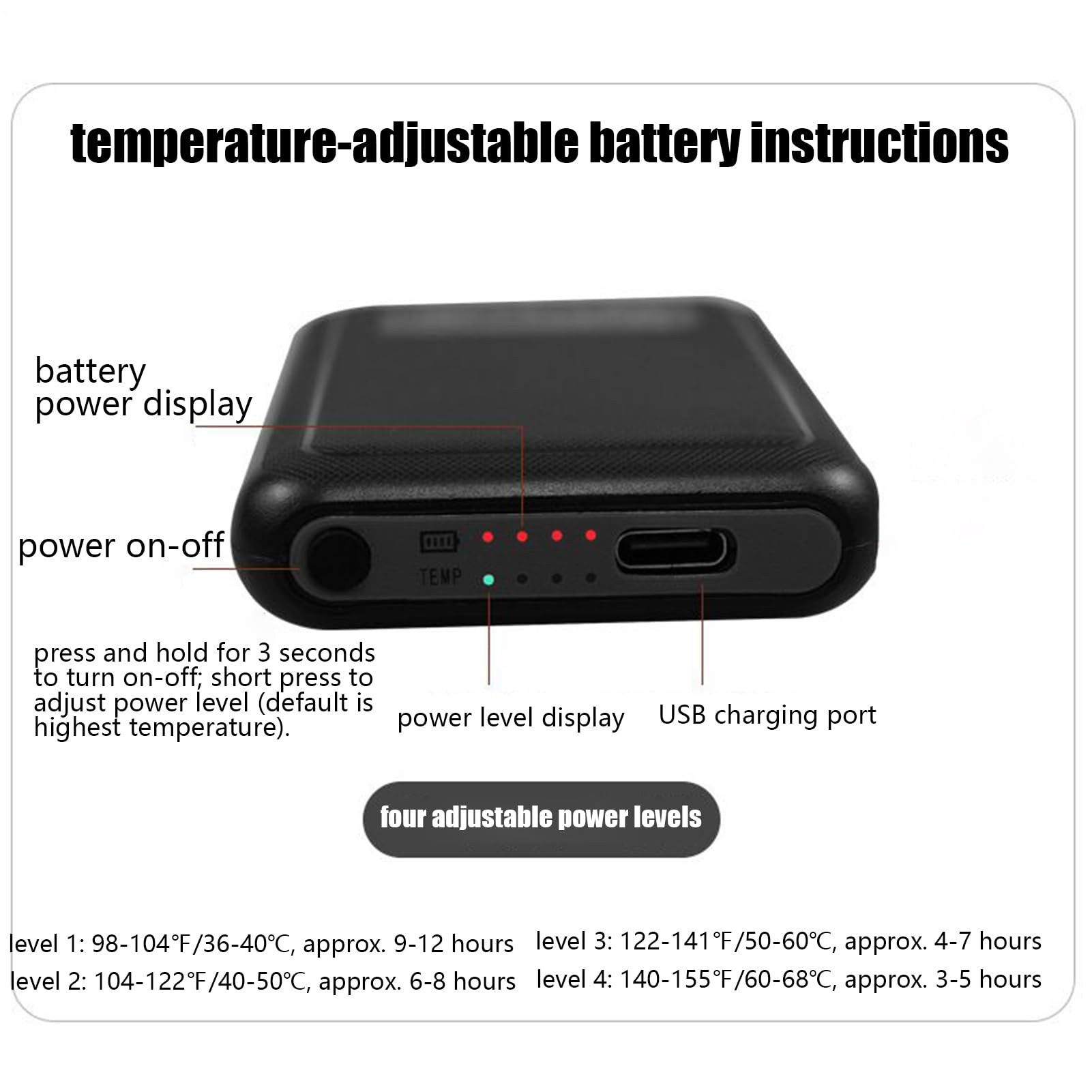 Pantofole riscaldate ricaricabili | 5000 mAh 4 livelli elettrici scaldapiedi pantofole 25,4 cm morbide | Funzionamento a batteria Indoor Home Office Winter Shoes | Soggiorno camera da letto quotidiano