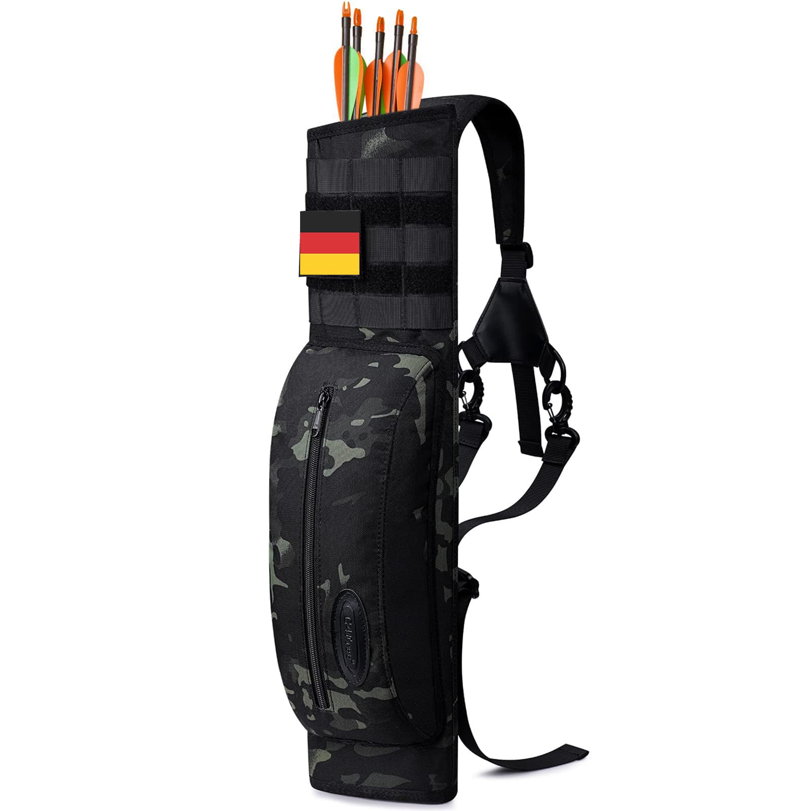 G4Free Archery Deluxe Canvas Back Arrow Quiver Hunting Target Arrow Quiver