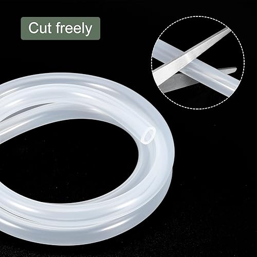 Miniatura 50 de YOKIVE Tubo de silicona, transferencia de agua, ideal para bomba (negro, 0.315 x 0.394 in IDxOD, 3.3 ft) Beige,Negro,Azul / Patchwork,Claro,forro