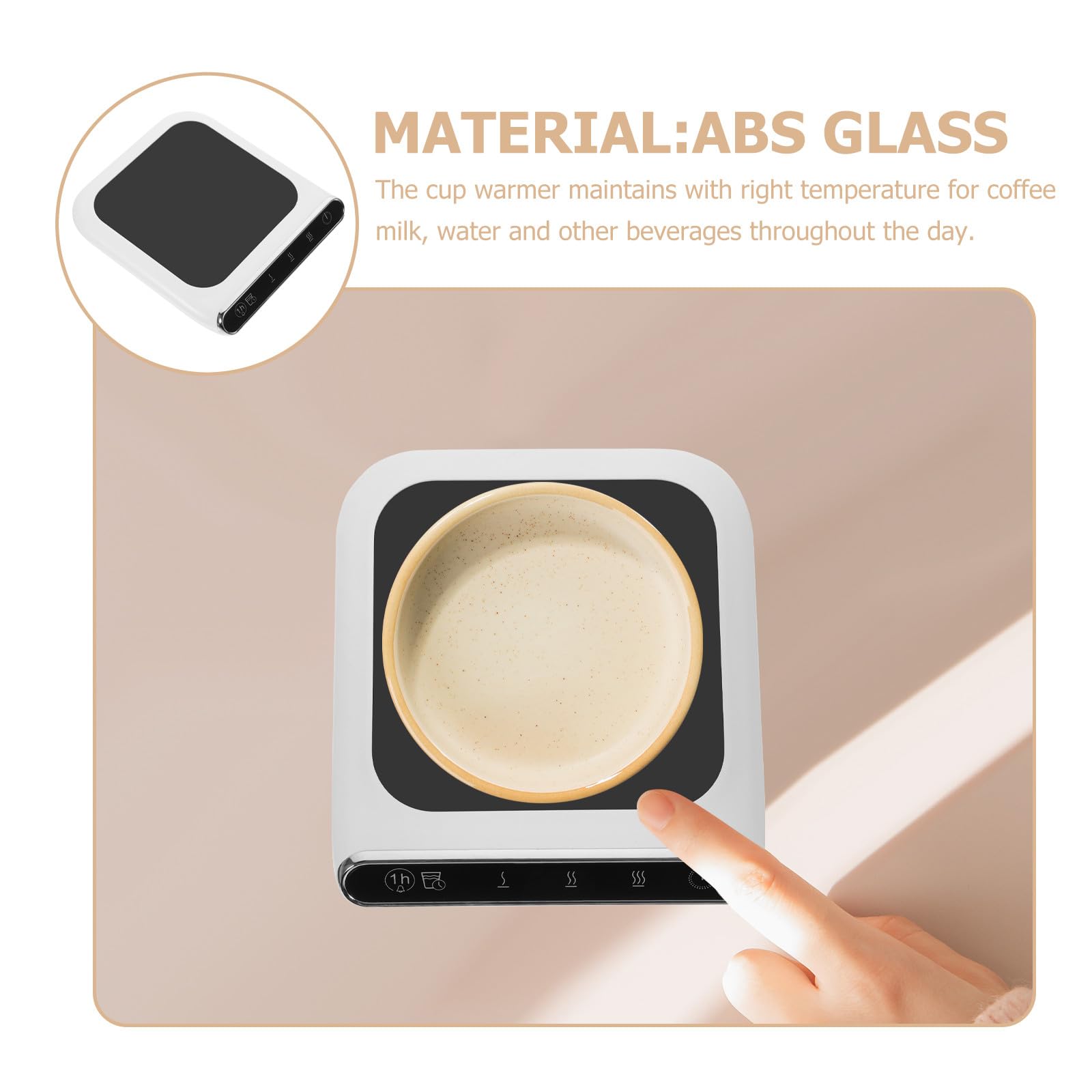 Didiseaon Calentador de Tazas Eléctrico 3 Niveles de Temperatura, Posavasos USB Reutilizable para Café, Té y Leche, Ahorro Energético, Adecuado para Oficina y Uso Doméstico