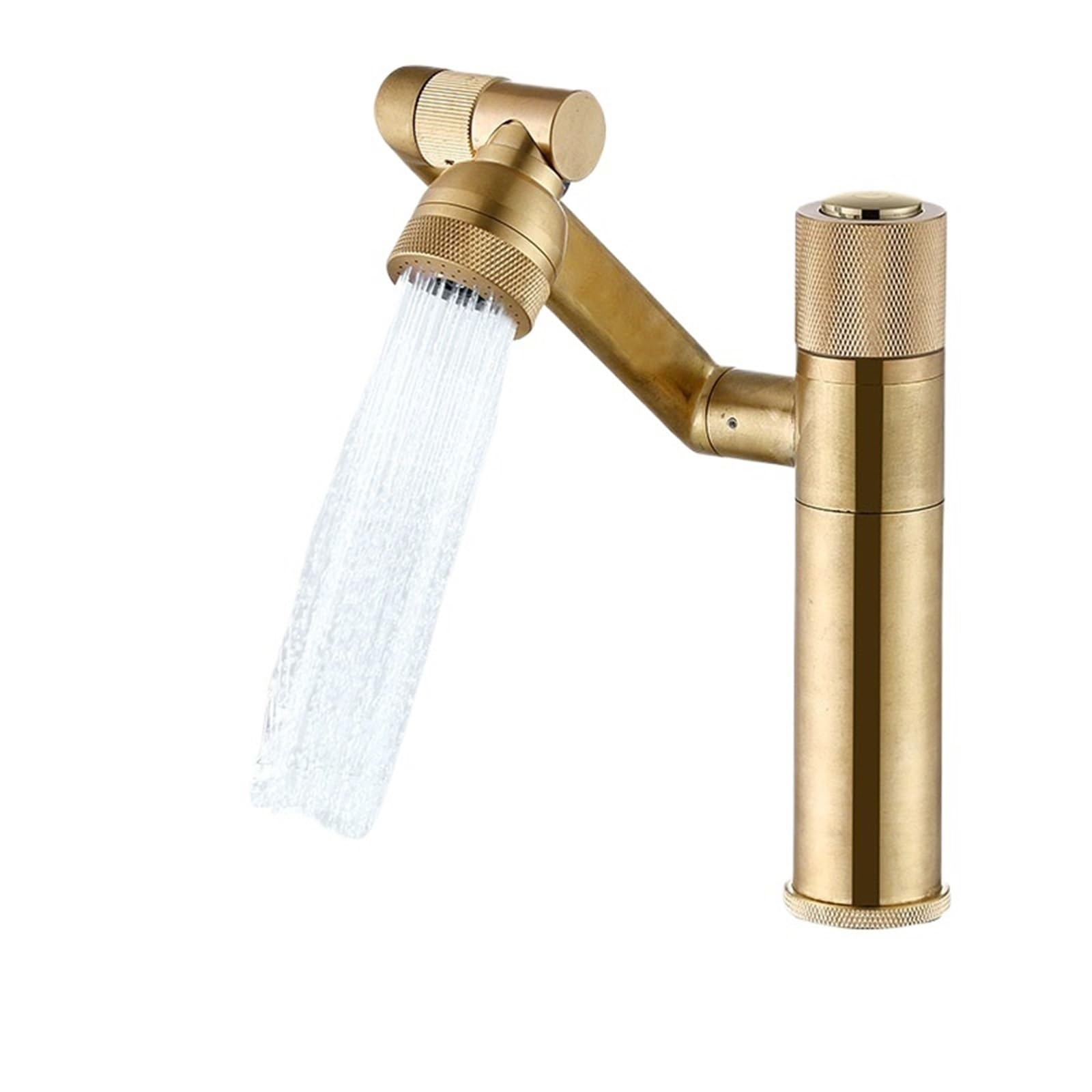 Robinet de lavabo rotatif en laiton noir mitigeur eau chaude et froide pour salle de bain