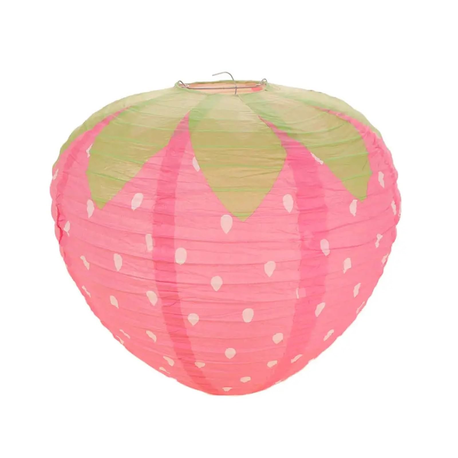 4Pcs Pink Strawberry Lantern Special-Shaped Fruit Theme Paper Handheld Sweet Cute Hanging Ball Party Decoration for Decoration