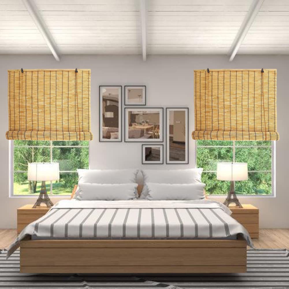 Roleta Bambusowa dla Indoor Outdoor, Rolety Trzcinowe, na Drzwi i Okna, Roleta Drewniana, Retro Dekoracja (Size : WxH100x150cm(39x59incn))