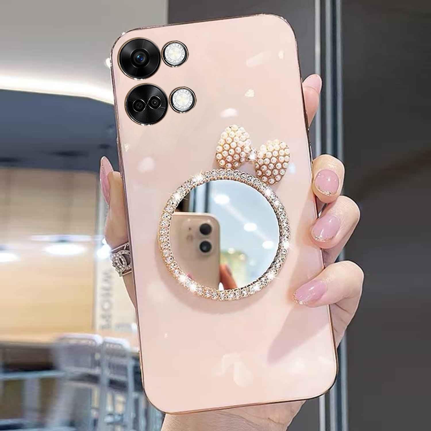 KC Back Cover for Oneplus Nord 3 5G - Round Bow Mirror Electroplated Soft Silicone Camera Protection Case (Pink) (B0CGN3F378) Amazon Price History, Amazon Price Tracker