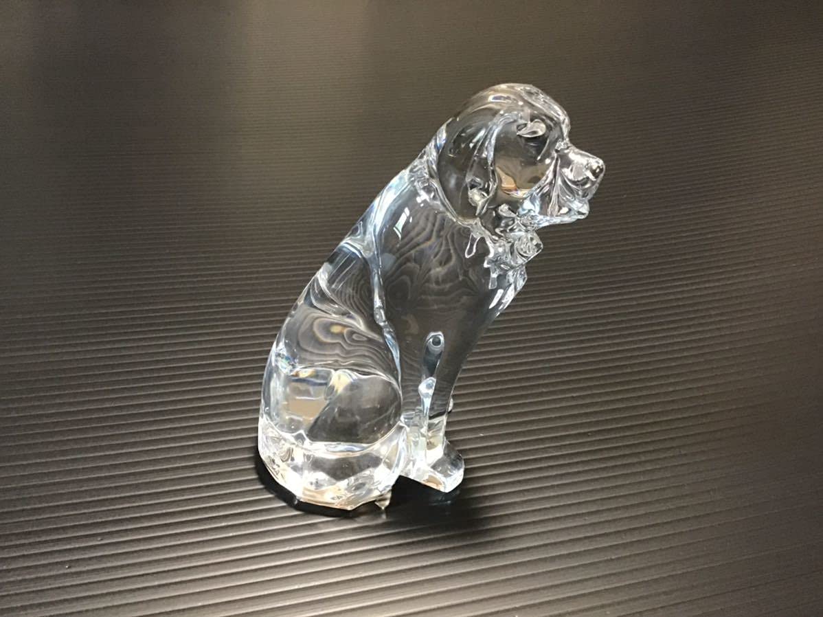 Amazon.co.jp: クリスタルガラス HOYAホヤ 置物 犬 インテリア 