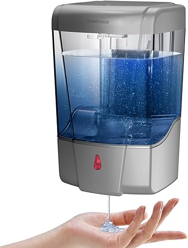 Dispensador automático de jabón de montaje en pared, dispensador de desinfectante de manos de gel líquido de 21 onzas, dispensador comercial de