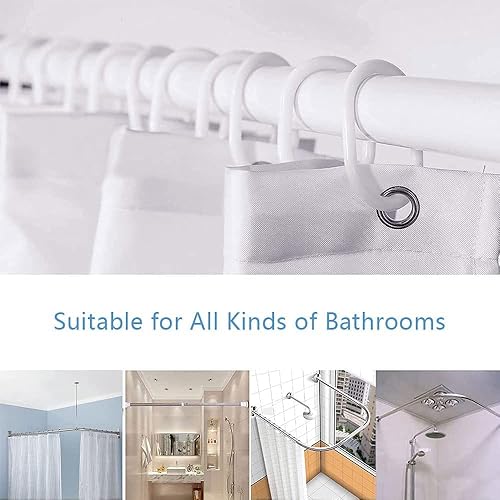 Miniatura 6 de Cortina de ducha de San Valentín, cortina de baño de rosas para el día de San Valentín, romántica casa de campo de búfalo rojo, gnomos a cuadros,