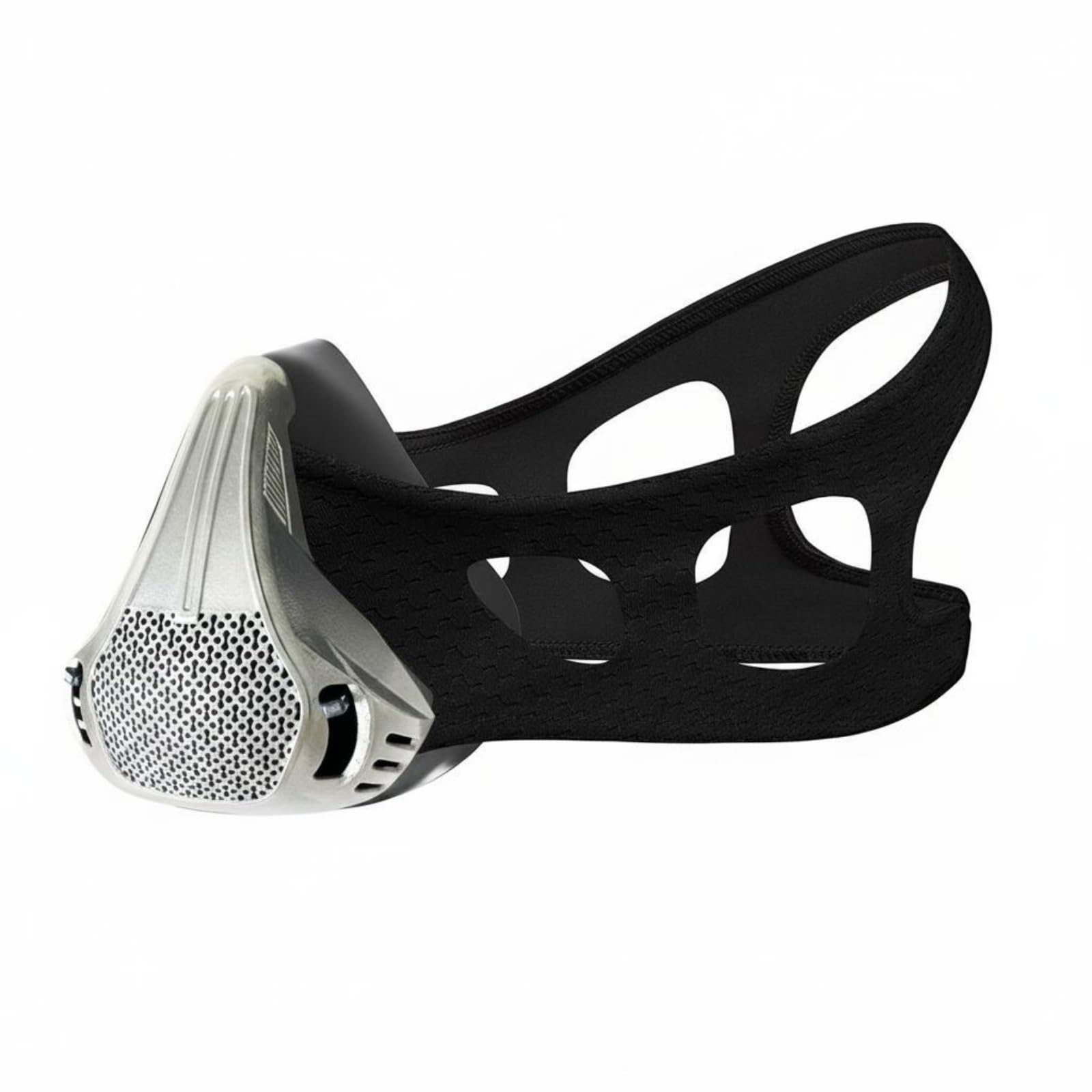 TRENDYNEST High Altitude Simulation Mask 25 Levels Adjustable Altitude Training Mask Breathing Power Fitness Gear for Athletes, Runners, Gym, Silver, L-image-19